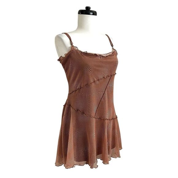 Urban Outfitters Moxie Mesh Mini Slip Dress M Whimsigoth Fairy Grunge goblin - Picture 3 of 15